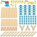 Orbrium Wooden Train Tracks Build Play Construction Set 115PCS Modular Railway STEM Toys Track Expansion Pack 3 Build Crane Tower Bridge Ascending Track Accessories Compatible with Thomas Brio ORBRIUM - Image 2