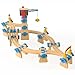 Orbrium Wooden Train Tracks Build Play Construction Set 115PCS Modular Railway STEM Toys Track Expansion Pack 3 Build Crane Tower Bridge Ascending Track Accessories Compatible with Thomas Brio ORBRIUM - Image 4