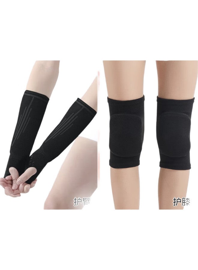 chidong Volleyball Wrist, Knee, And Arm Guards For Men And Women, Sports Injury Prevention, Middle School Entrance Exam Student-Specific Protective Gear Set, Size L - Image 2