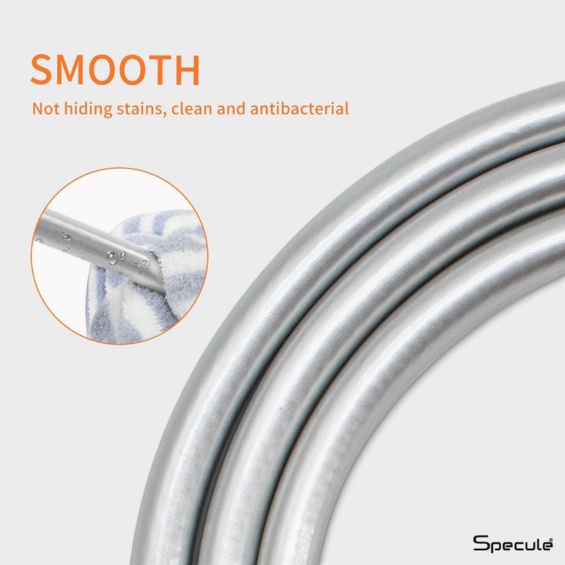 Specule 1 Meter Anti-Twist Flexible Shower Hose Pipe | High-Pressure PVC Jet Spray Tube for Hand Shower & Health Faucet | Chrome Finish with Brass Fittings - Image 4