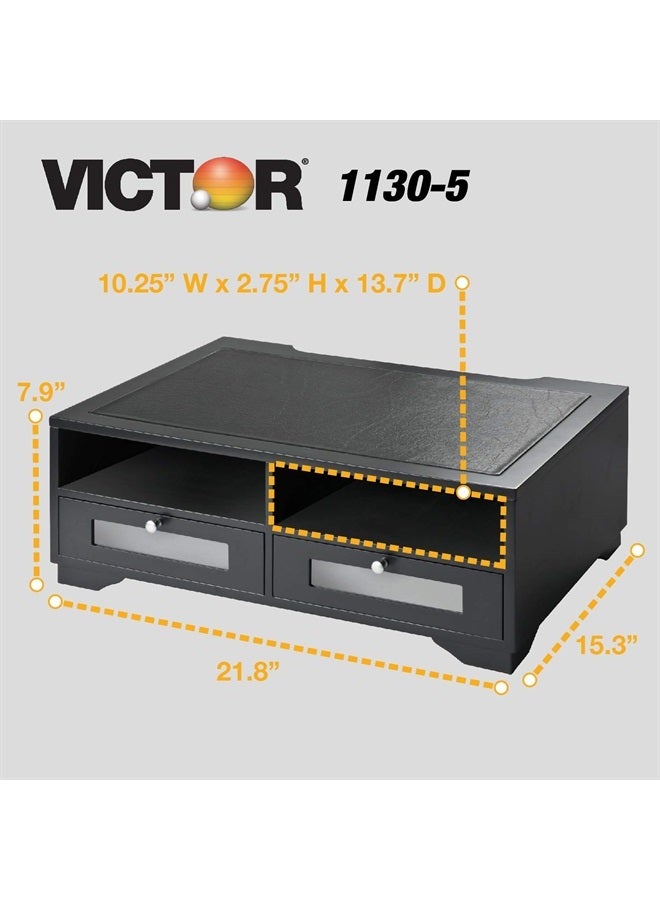 Victor Midnight Black Collection 1130-5 Wood Printer Stand, Black - Image 4