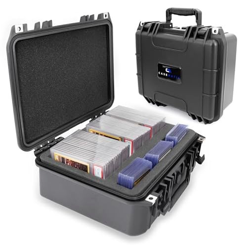 CASEMATIX Graded Card Storage Box For 40 BGS CSG PSA Graded Sports Trading Cards, IPX7 Waterproof Graded Card Case Holder With Top Loaders Card Storage or One Touch - Image 1