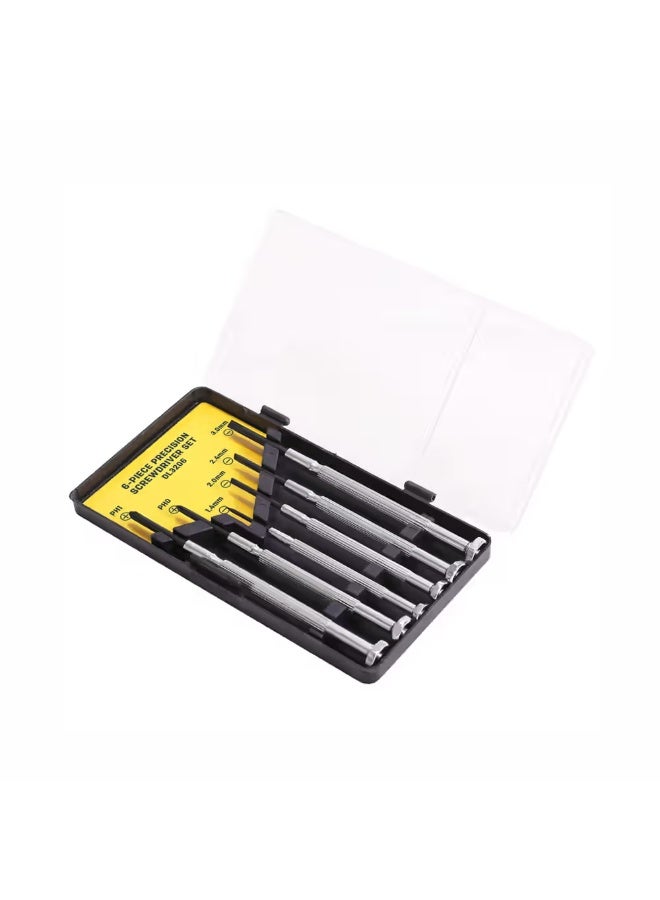 Deli 6-Piece Precision Screwdriver Set - Carbon Steel with Rotatable Cap - PH1/PH0 & 4 Slotted Tips for Watches/Glasses/Electronics Repair - Image 3