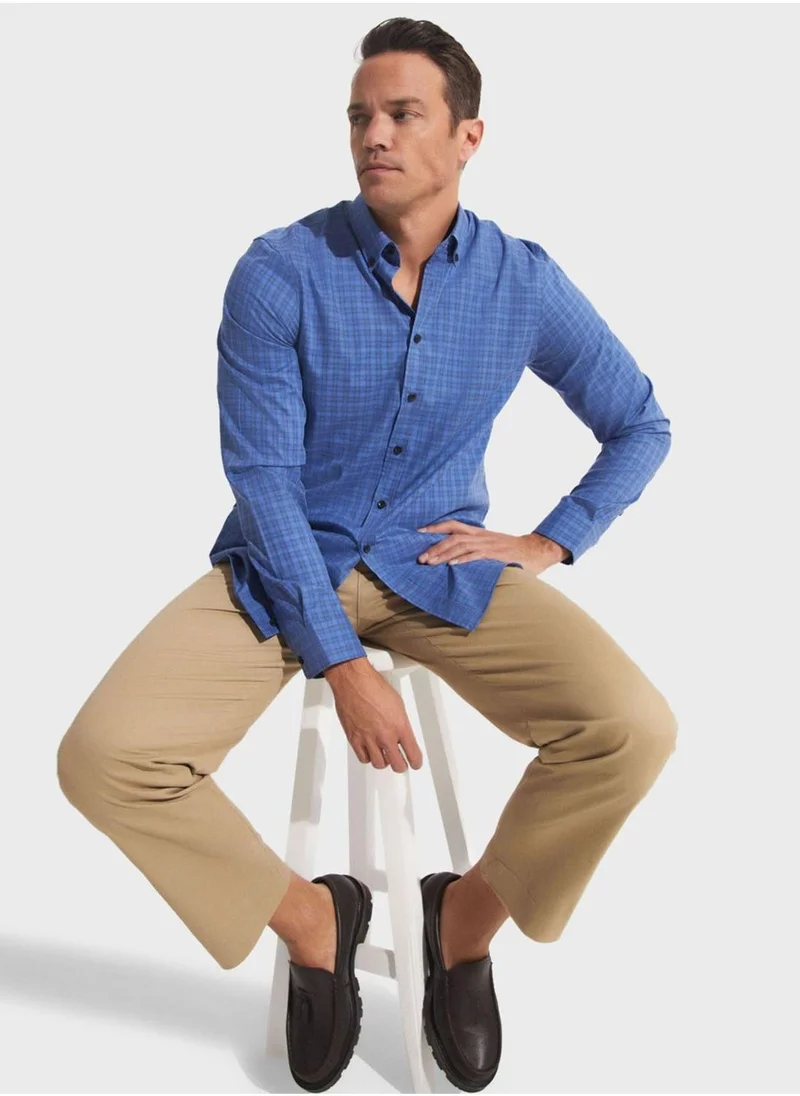 JUNE Check Deatiled  Regular Fit Shirt