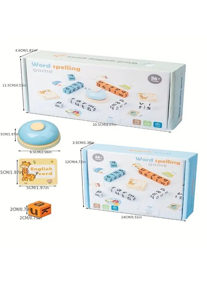 Word Spelling Bell Blocks Building Letters Toy - Image 2