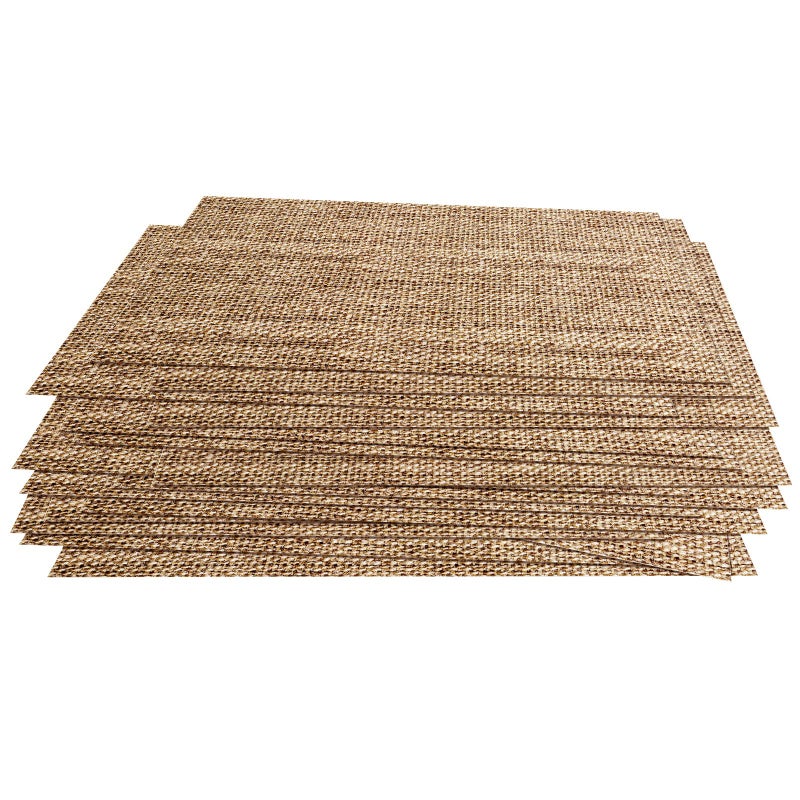 Glenmal 100 Pcs Disposable Burlap Printed Paper Placemats 11.02 x 13.8 Inch Rustic Brown Chargers Rectangle Disposable Placemats Farmhouse Dining Table Setting Tan Table Setting Placemat for Baby Kids Party - Image 3