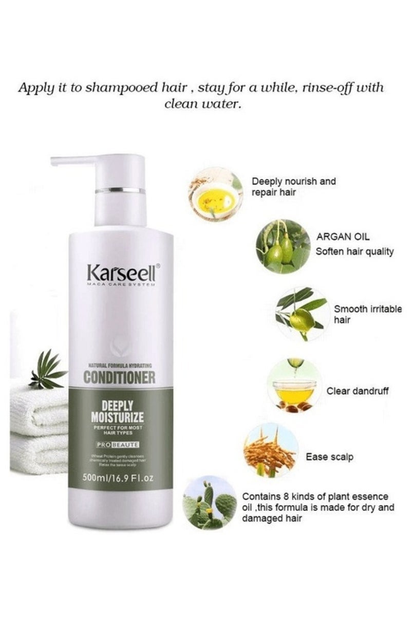 Karseell Deeply Moisturize Natural Formula Hair Conditioner â€“ 500ml | Nourishing & Hydrating Care for Soft, Smooth Hair - Image 5