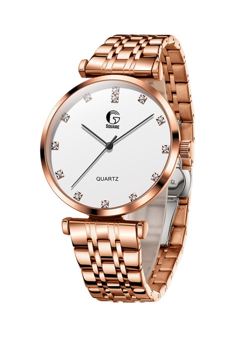 Gsquare Men's Analog Quartz White Dial Stainless Steel Watch-5596  - Image 2