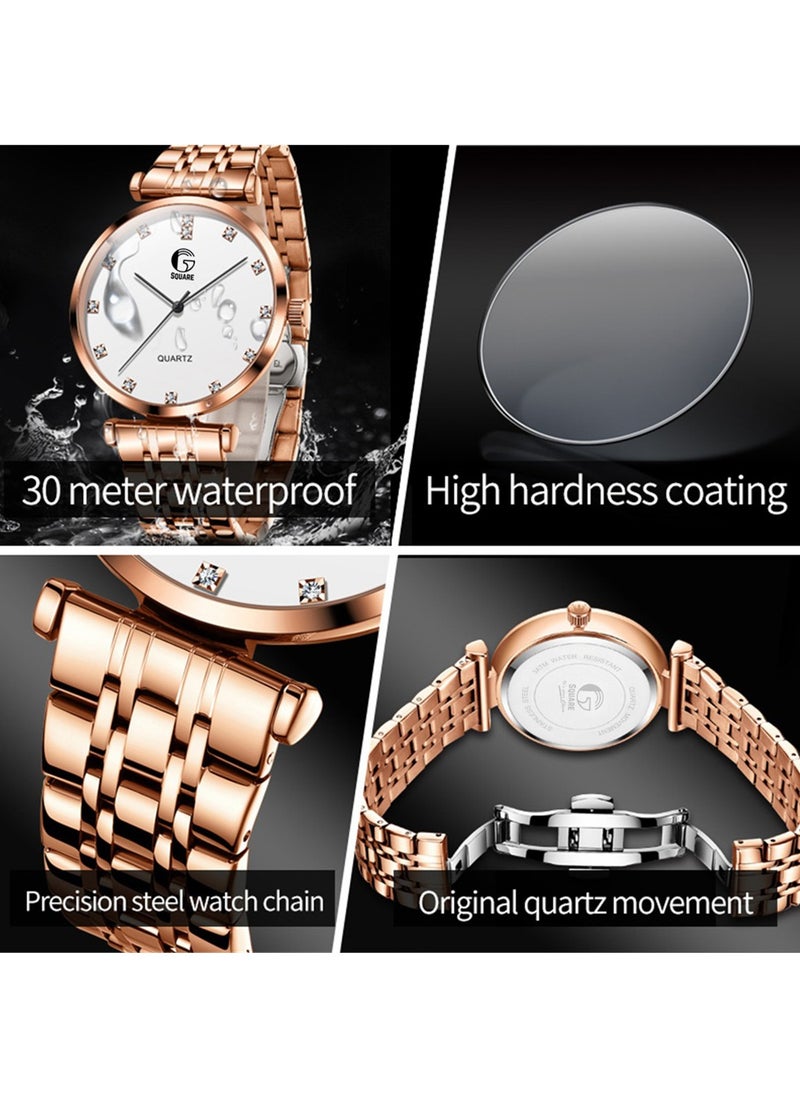 Gsquare Men's Analog Quartz White Dial Stainless Steel Watch-5596  - Image 3