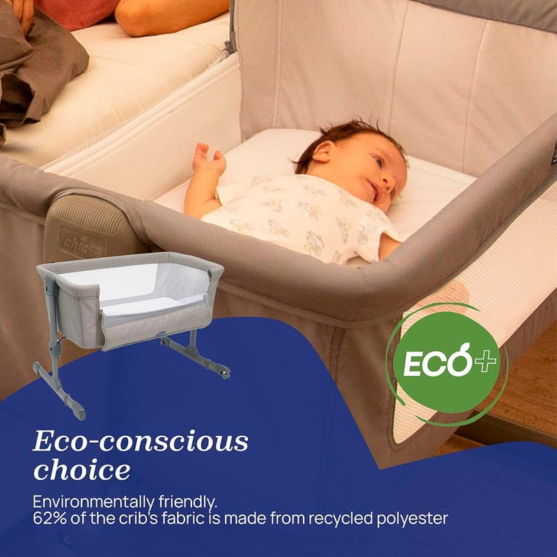Chicco Next2Me Essential Infant Cosleeping Crib, Sustainable, Compatible with Different Beds, Adjustable Height, Tiltable, Good Air Circulation, Mattress and Bag Included, 0-6 M - Image 5