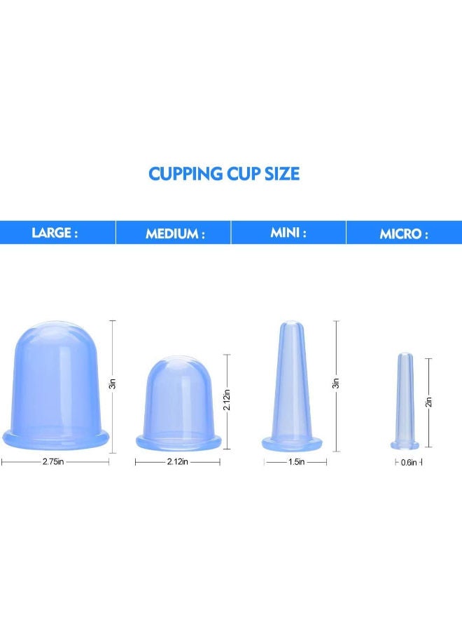 4 قطع اكواب سيليكون لتدليك الجسم - Image 2