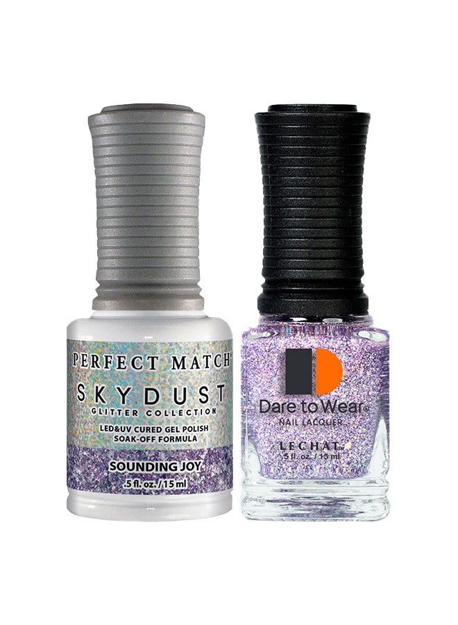 Lechat Gel Nail Polish, Gel Polish Soak Off Led U V Nail Gel Polish Sky Dust Glitter Sounding Joy Sdms13 - Image 1