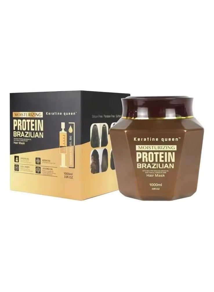 Keratine queen Protein Queen Moisturizing Protein Brazilian Hair Mask 1000ml - Image 2