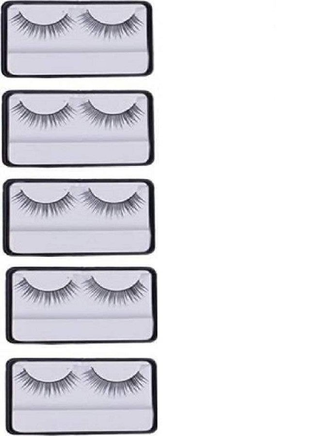 CHEM-AB ENTEREPIRSE Natural Smoky Makeup Long False Eyelashes (Black) 5 pairs - Image 2