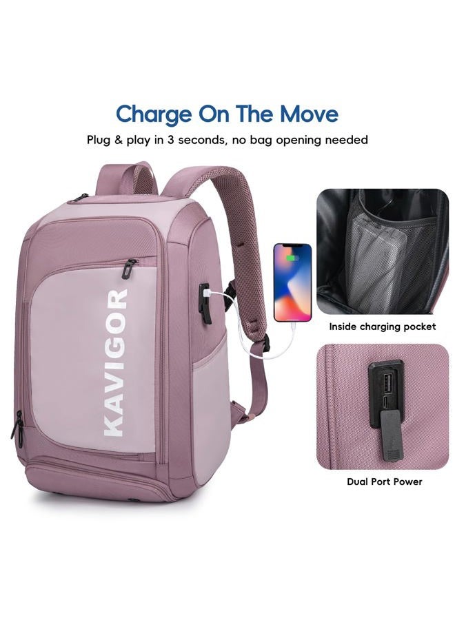 KAVIGOR Pickleball Bag, Large Pickleball Backpack Holds 4 to 6 Paddles, Shoes Compartment & Wet/Dry Pocket (9 Pockets), Charge Port - Image 5