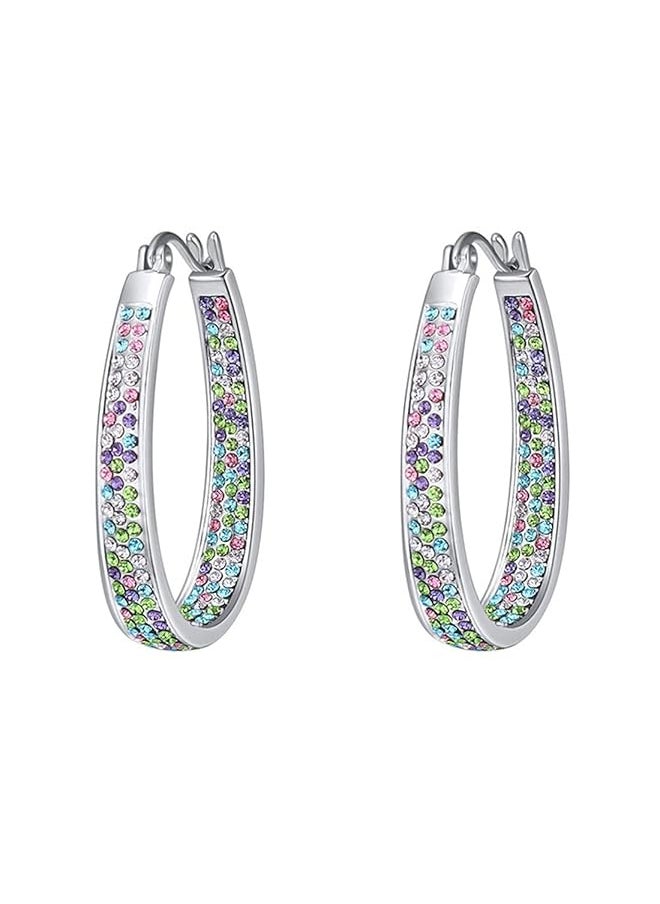 YELLOW CHIMES - Drop Earrings For Women With Yellow Crystal Silver Toned Glamor Spark Drop Earrings For Women And Girls - Image 1
