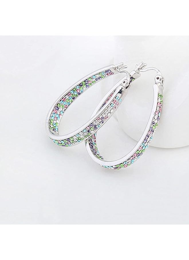 YELLOW CHIMES - Drop Earrings For Women With Yellow Crystal Silver Toned Glamor Spark Drop Earrings For Women And Girls - Image 1