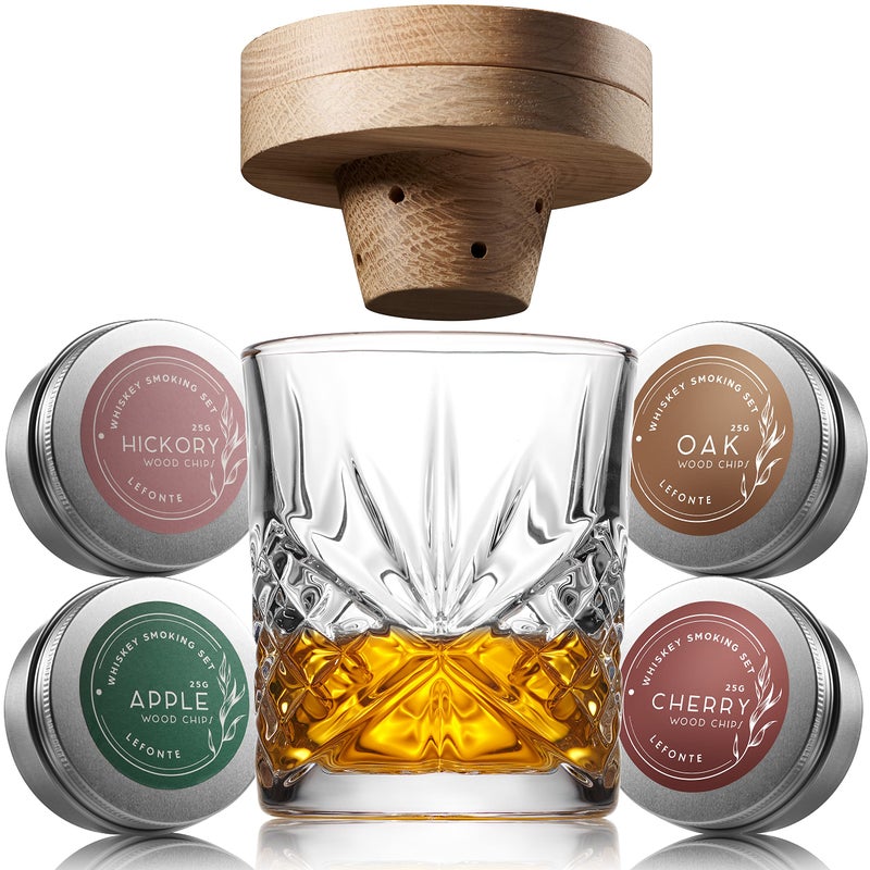Lefonte Cocktail Smoker Kit, Whiskey Glasses Smoker Set, Cocktail Smoker Kit with Wood Chips, Old Fashioned Cocktails, Whiskey or Bourbon - Image 4