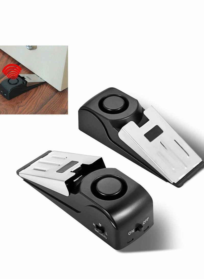Generic - Upgraded Door Stopper Security Alarm, Portable 120DB Entrance Alert Door Stop Alarm for Travel Home Apartment House, Hotel, Office (2 Packs) - Image 1