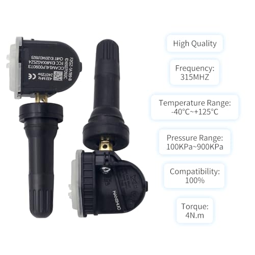 HANSHUO TPMS Sensor Set of 4, 315MHz tire Pressure Sensor Suitable for 2015-2020 Ford F-150 Edge Mustang Explorer Fiesta Ranger, Lincoln Navigator TPMS35 F2GZ-1A189-A. (TPMS-F2GZ) - Image 3