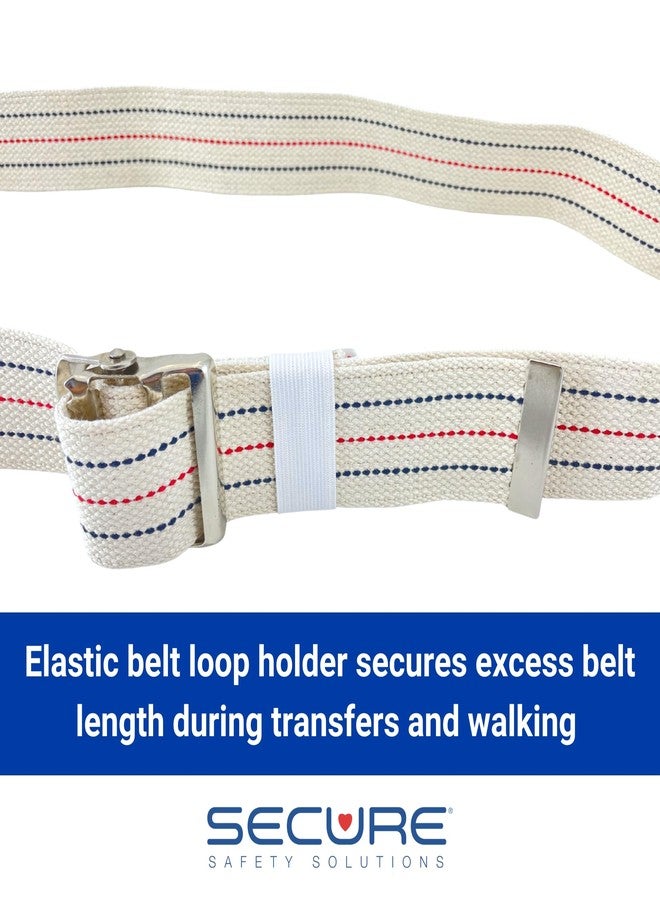 Secure Safety Solutions Secure Transfer and Walking Gait Belt for Seniors 60 inch - Medical Standing Assist Aid for Elderly, Quick Release Metal Buckle and Belt Loop Holder, Caregiver, Nurse, Physical Therapy (2 Pack) - Image 4