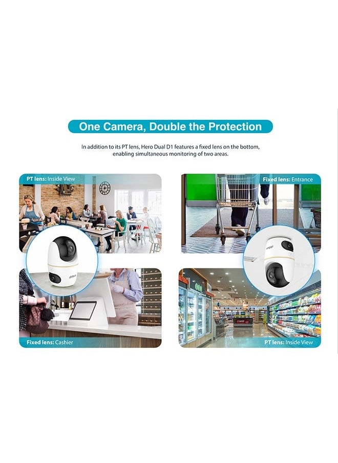 Dahua 3+3MP Camera – IR Night Vision,Two-Way Audio,Motion Alerts, Smart Detection, Indoor/Outdoor Security Camera DH-EHD3-3F  - Image 3