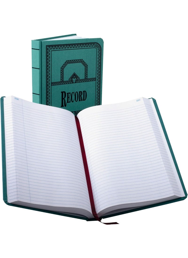 Boorum & Pease® Canvas Account Book, Record, 16 Lb., 12 1/8" x 7 5/8", 500 Pages, Blue