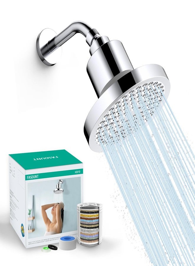 FASDUNT Filtered Shower Head, Anti-Clog High Pressure Shower Heads with 20-Stage Filter for Softening Hard Water to Improve Hair and Skin Problems - Image 1
