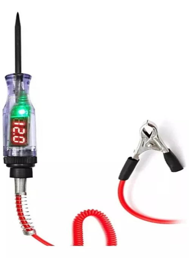 Digital display electric pen for automotive voltage meter, 5-120V maintenance and inspection tool, large DC spring - Image 3