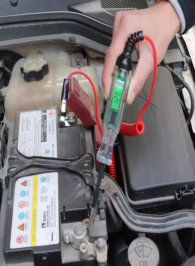 Digital display electric pen for automotive voltage meter, 5-120V maintenance and inspection tool, large DC spring - Image 5