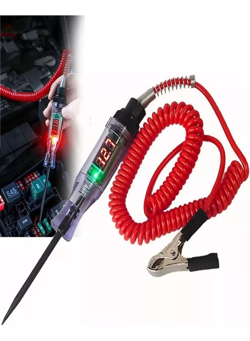 Digital display electric pen for automotive voltage meter, 5-120V maintenance and inspection tool, large DC spring - Image 2