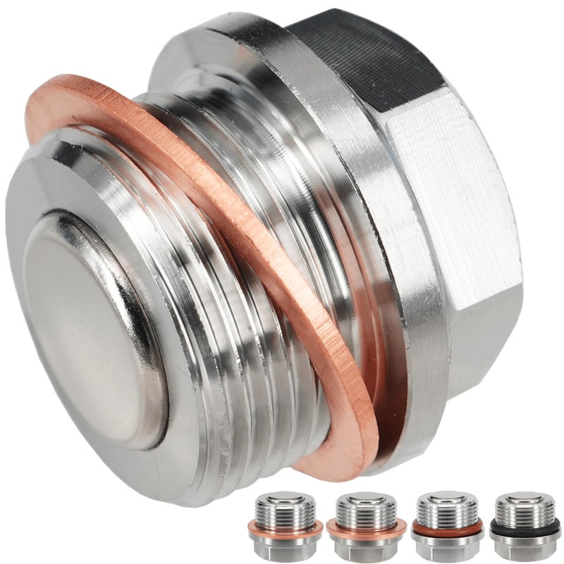 Dsnaduo 1PC M24x15 Stainless Steel TransmissionFront Differential Magnetic Oil Drain Plug Fit for 0820 Lexus GX460 LX570 Toyota 4Runner FJ Cruiser Land Cruiser Tacoma Tundra Replace 9034124014