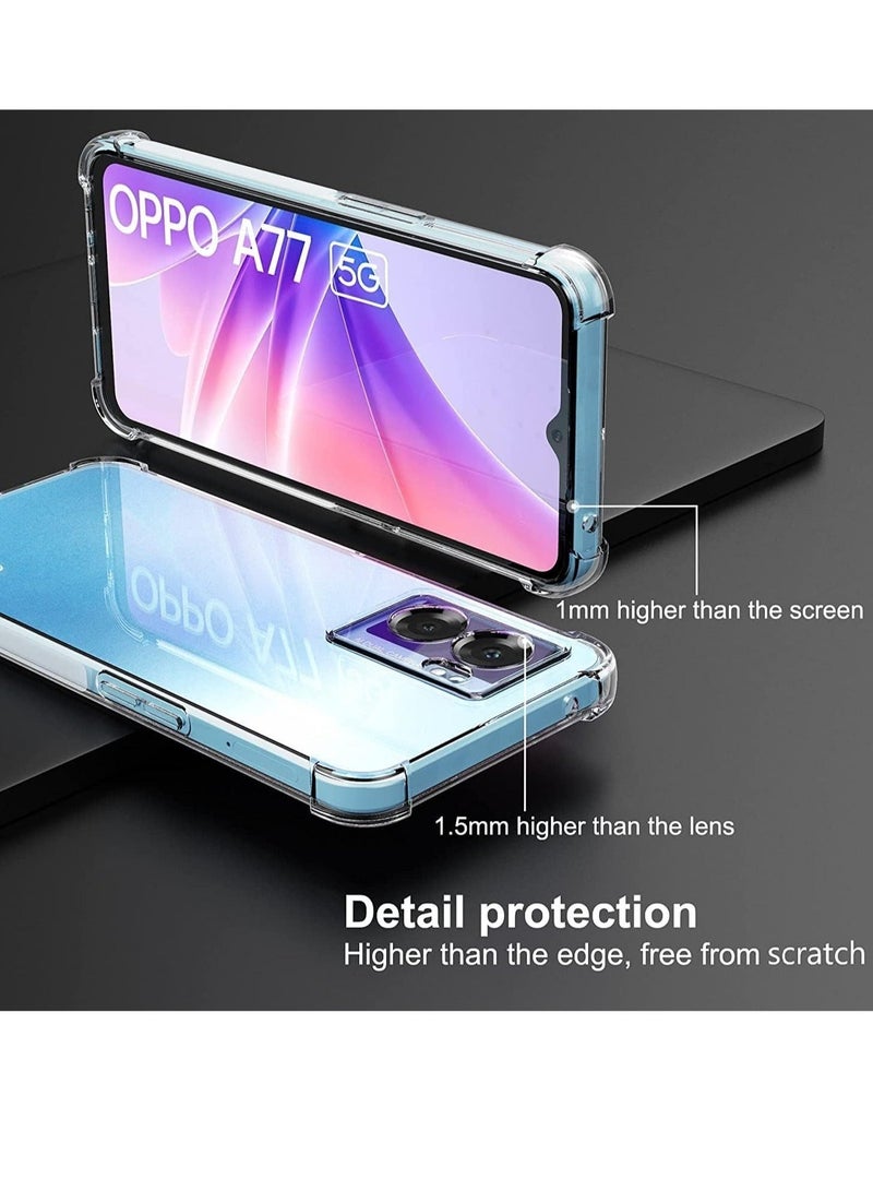 MUNTAQI Case for OPPO A57 5G / OPPO A77 5G Clear Case Cover Soft Flexible Transparent Silicone TPU Back Cover Full Camera Protection with Shockproof Bumper Corner - Image 2