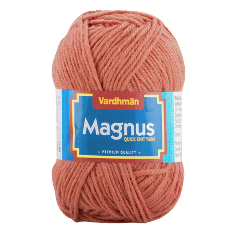 Vardhman Threads Vardhaman Magnus Yarn Acrowool Acrylic Hand Knitting and Crochet Yarn. Pack of 1 Ball - 100Gms,4 ply (Acrylic Wool Yarn) (Salmon Pink) - Image 1