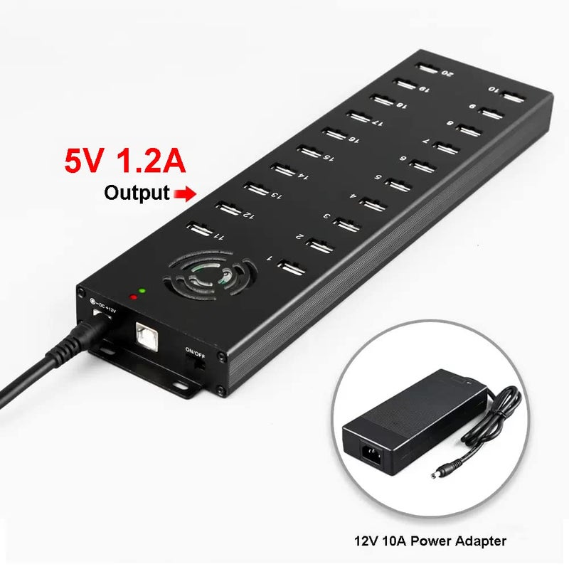 UHPPOTE Industrial Grade 20 Port USB2.0 Hub Data Sync - Image 5