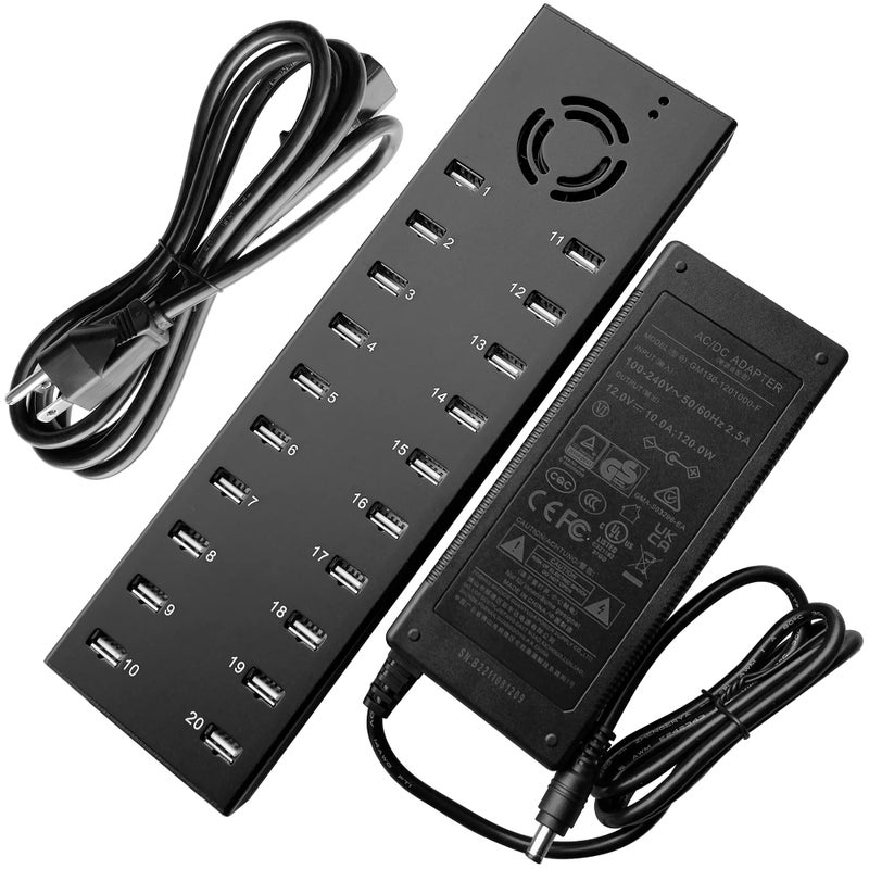 UHPPOTE Industrial Grade 20 Port USB2.0 Hub Data Sync - Image 1