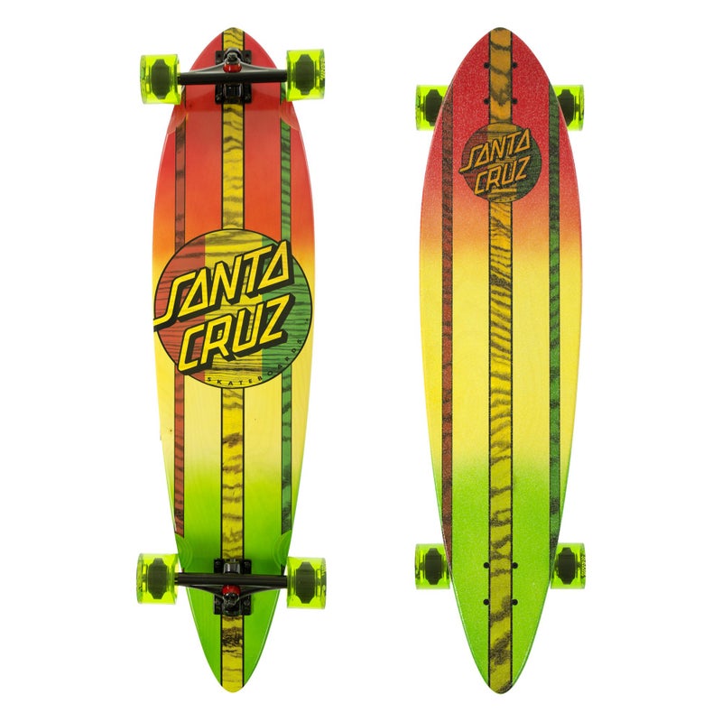Santa Cruz Mahaka Rasta Fade Pintail Cruzer Complete Skateboard Assorted 390in L x 958in W