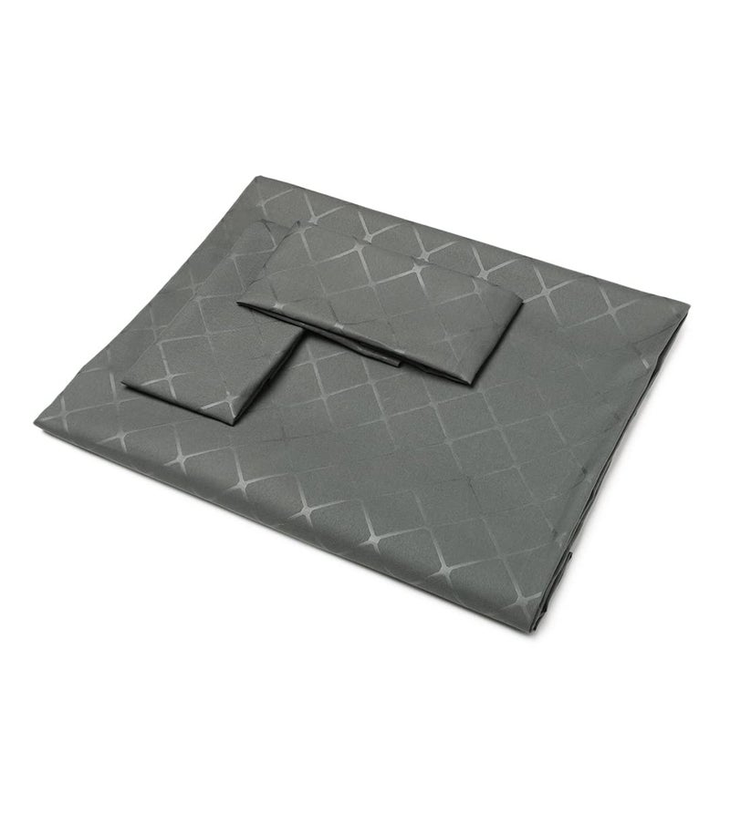 Belvostum Burfi Style Microfiber Bedsheet for Double Bedsheet with 2 Pillows Covers 90x100 Inches (Dark Gray) - Image 2
