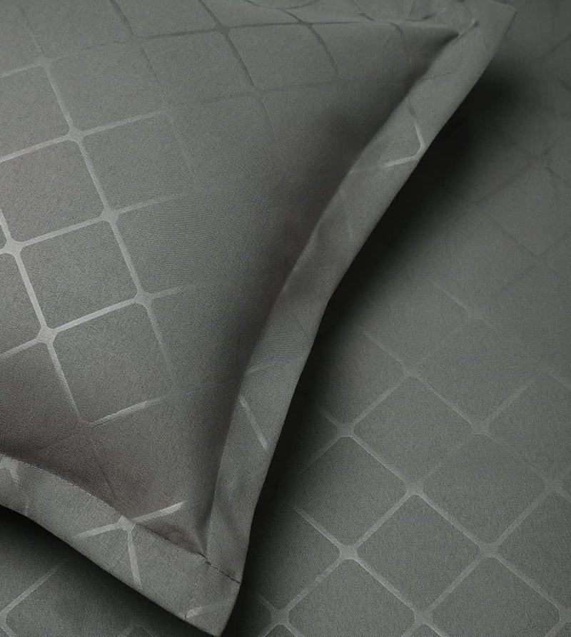 Belvostum Burfi Style Microfiber Bedsheet for Double Bedsheet with 2 Pillows Covers 90x100 Inches (Dark Gray) - Image 4
