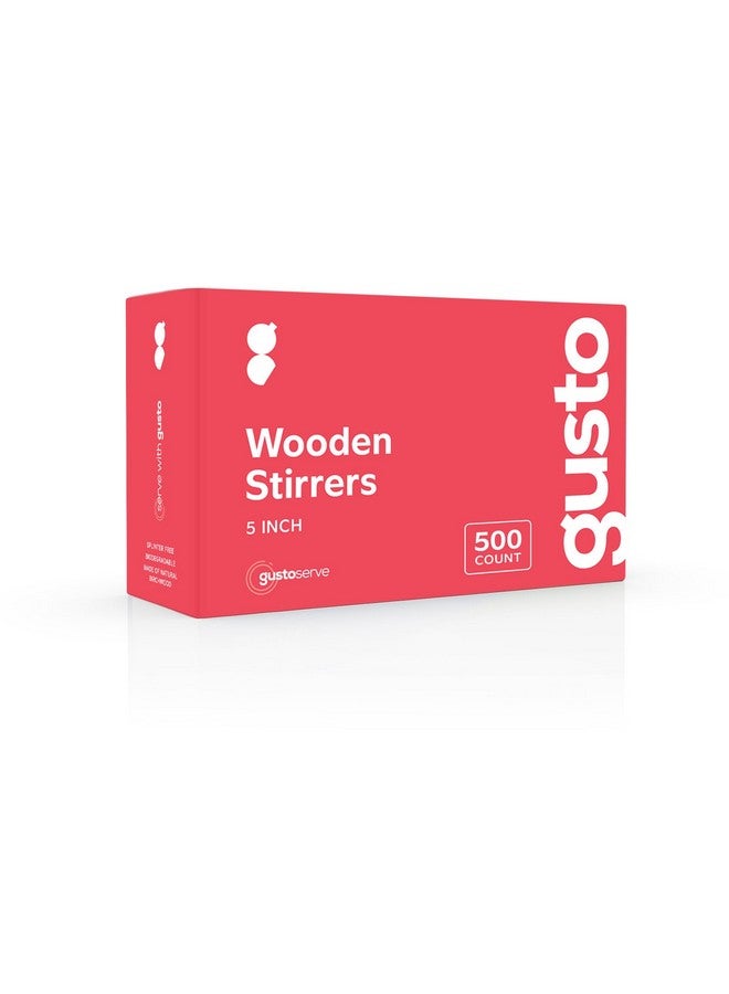 Gusto Comfy Package [500 Count] 5.5 Inch Wooden Coffee Stirrers - Wood Stir Sticks, Biodegradable, Eco-Friendly Wood Stirrers for Coffee & Cocktails - Image 5