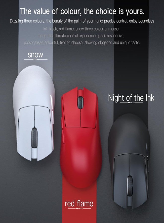 Darmoshark فأرة الألعاب اللاسلكية دارموشارك N5، ثلاثية الوضع 2.4G/USB-C/Bluetooth حتى 26000DPI، مستشعر بصري PAW3395، فأرات ألعاب الكمبيوتر مع 7 أزرار قابلة للبرمجة، مناسبة لنظامي ويندوز وماك، 500mAh-R - Image 5