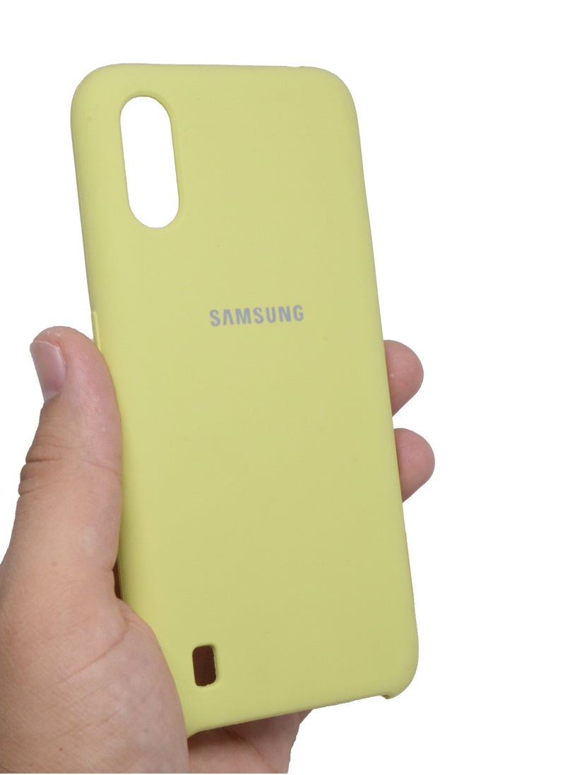 لوجو براندز غطاء واقٍ من السيليكون لهاتف Samsung Galaxy A01 جراب رفيع وأنيق مع بطانة داخلية من الألياف الدقيقة  - Image 3