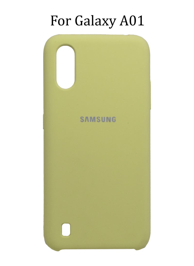لوجو براندز غطاء واقٍ من السيليكون لهاتف Samsung Galaxy A01 جراب رفيع وأنيق مع بطانة داخلية من الألياف الدقيقة  - Image 1
