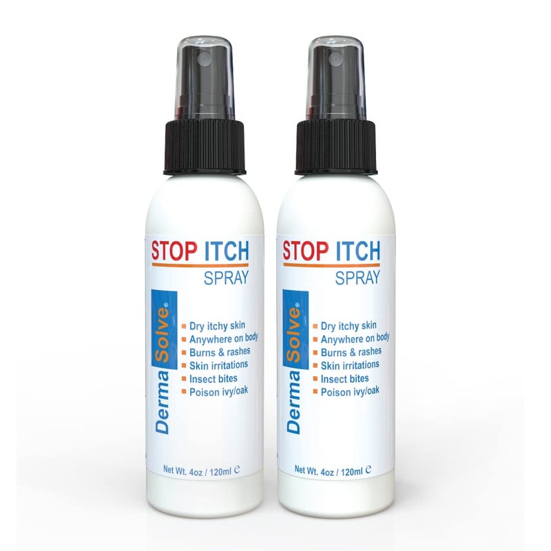 Dermasolve Stop Itch Spray with 100% Organic Neem Oil, Scalp and Body Psoriasis Relief, Dry Skin, Bites, Sunburn, Burns and Rashes - Image 1