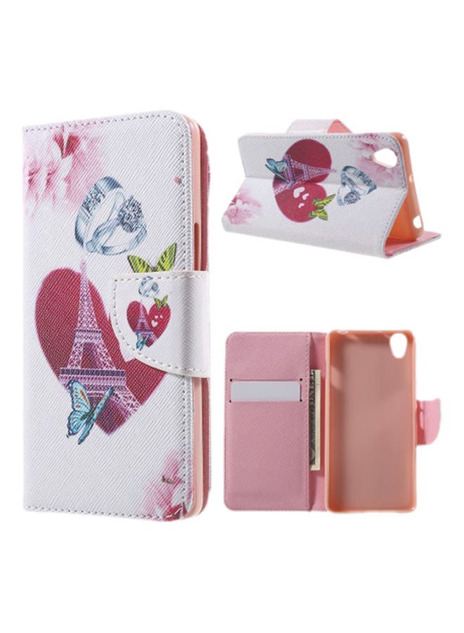 NIBEMINENT Wallet Case Cover For OnePlus X Love Heart Rings Butterflies Eiffel Tower - Image 1