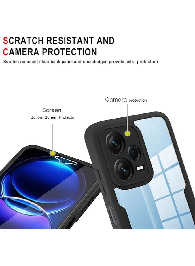 عام الحالة لهاتف شاومي ريدمي نوت ١٢ برو/ ١٢ برو بلس/ ١٣ برو بلس مع حامي الشاشة، حافظة كاملة للجسم مع حماية ناعمة ضد الصدمات - Image 2