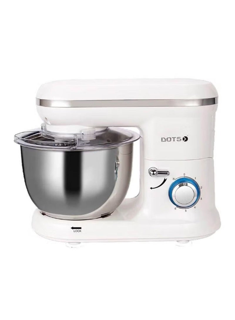 دوتس عجانة بقاعدة 6 سرعات محسنة للخلط مع وعاء من الستنانلس ستيل - أبيض - Image 2