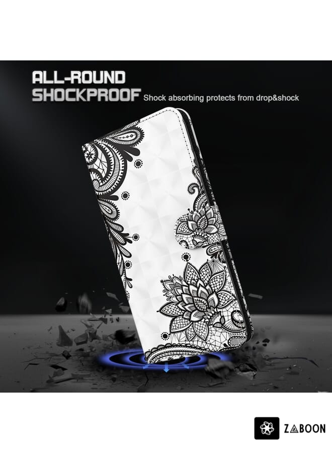 Zaboon Protective Case Cover For OnePlus Nord N20 5G / OPPO A96 5G 3D Painting Pattern Flip Leather - Image 4