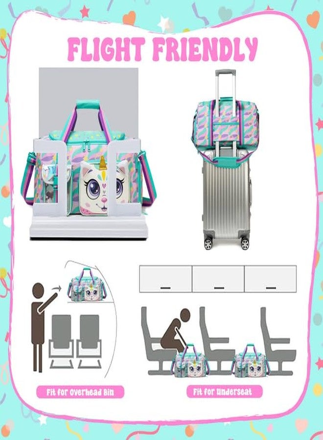Oruiji Kids Duffle Bag Girls Travel Bag for Kids Overnight Bag for Girls Dance Bag for Girls Weekender Bag Gym Bag with Shoe Compartment - Image 5