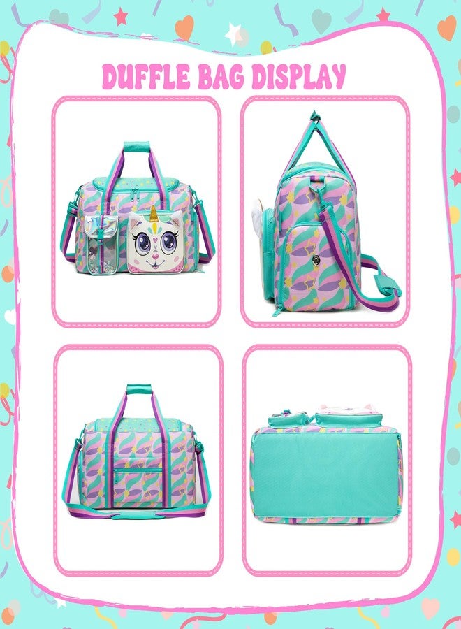 Oruiji Kids Duffle Bag Girls Travel Bag for Kids Overnight Bag for Girls Dance Bag for Girls Weekender Bag Gym Bag with Shoe Compartment - Image 4